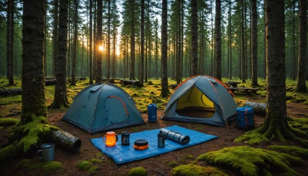 Les lampes solaires éclairent durablement le bivouac